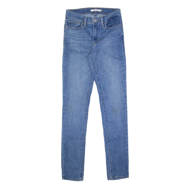 LEVI'S jeans dimagranti blu denim slim skinny donna W25 L30