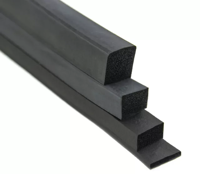 Moosgummi EPDM Vierkantprofil 2-50 mm Gummi Dichtung Profil Keder Gummidichtung