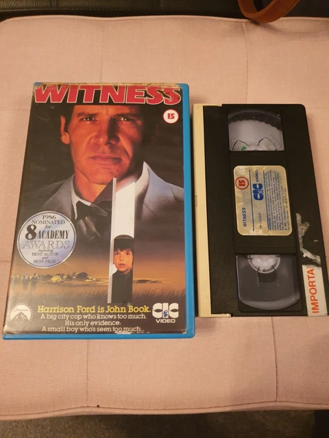 WITNESS - BIG Box Ex Rental VHS Video Tape - Harrison Ford - 1985 Film ...