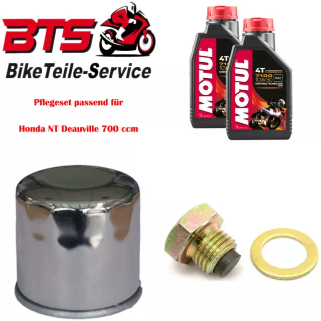 Pflegeset 2L Öl, Filter, Ablassschraube passend für Honda NT Deauville 700 cc 43