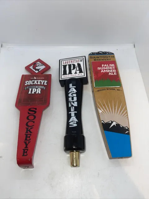 Craft beer tap handle lot Sockeye Lagunitas Sawtooth Brewing Draft Indian IPA