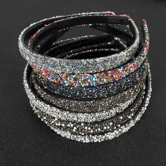 Accesorios para el cabello de lujo de cristal completo bandas para el cabello brillantes x1 Y0W8 diamantes de imitación M8U0