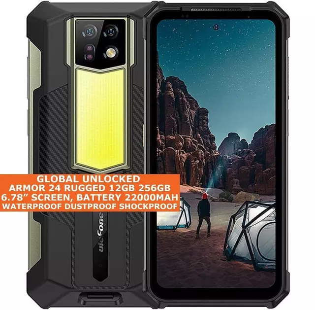 Ulefone Armor 22 Rugged Phone, IP68/IP69K, 64MP Wide-Angle & 64MP Night  Vision Camera, 6.58”FHD+ 120Hz Display, 16GB+256GB MTK Helio G96, 6600mAh,  33W