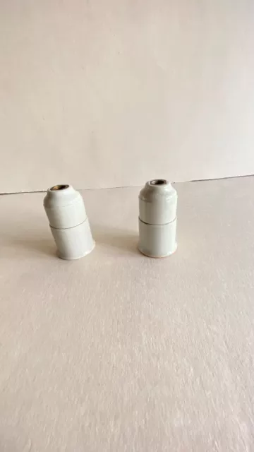 2 Douilles porcelaine E27 pour lampe industrielle