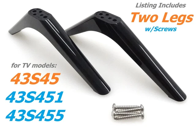 Replacement TV Stand Base Pedestal Legs With Screws - Compatible With TCL 43S421, 43S425, 40S325 TV Models
