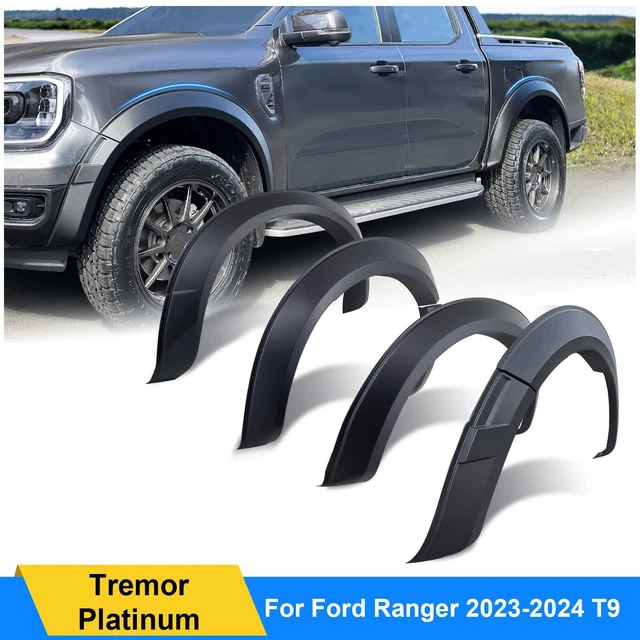 Déflecteurs D'air Noirs Fumés Pour Ford Ranger Double Cabine 2023-2024