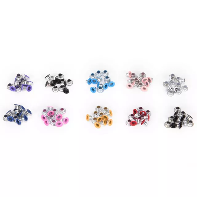 100pcs 3mm Scrapbook Eyelet Random Mixed Color Metal eyelets For DIY clothes _xi