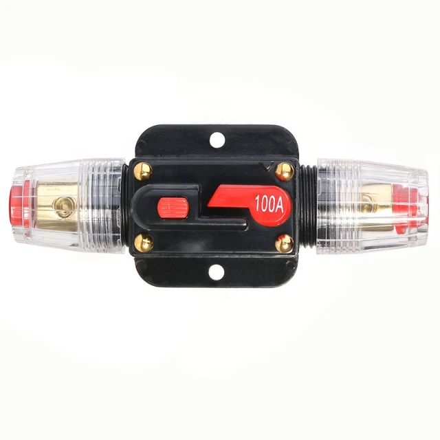 Disjoncteur Réinitialisable 40A 32-48V – Porte-Fusible Étanche Auto Pour Voiture, Bateau, Audio (40 Ampères)