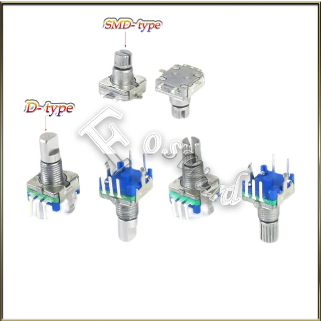 EC11 DIGITAL HALF-AXIS Rotary Encoder Potentiometer With Switch 5 Pin ...