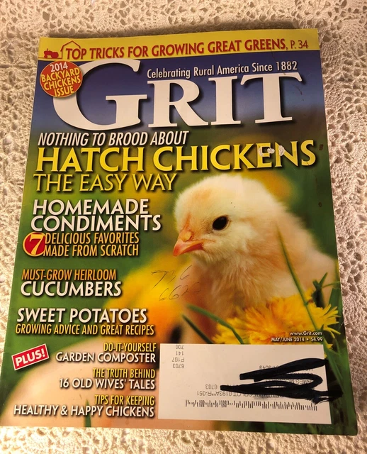 MAGAZINE GRIT Hatch Chickens May / Jun 2014 Rural, Preppers