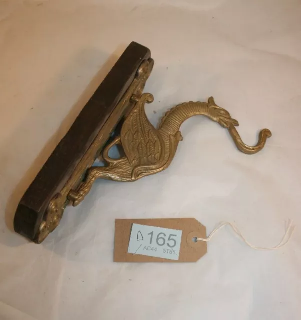 Brass & Hardwood Griffin Coat Hook ref 165D