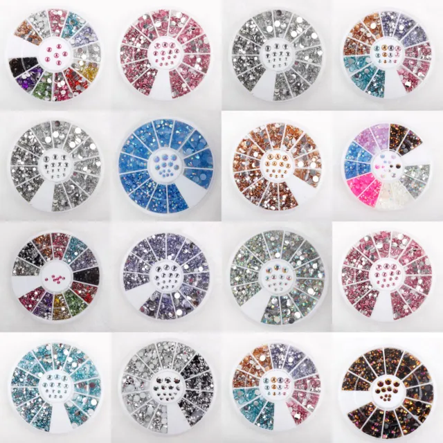 Various Rhinestones Pearls Wheels Nail Body Art Face Gems Festival Costume Craft
