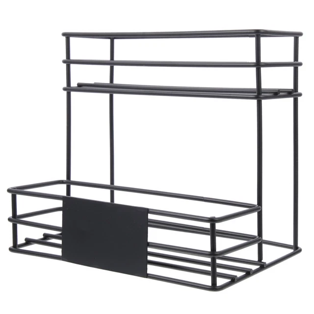 Countertop Wine Rack Wrought Iron Syrup Holder Water Bottle Storage Rack Acrylic