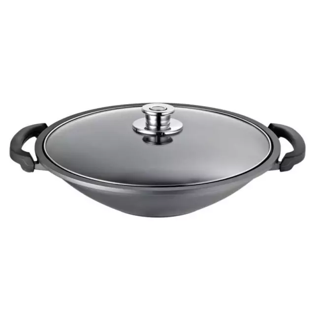 Schulte-Ufer Wok Globus i, poêle, accessoires inclus, induction 36 cm, 1680-2...