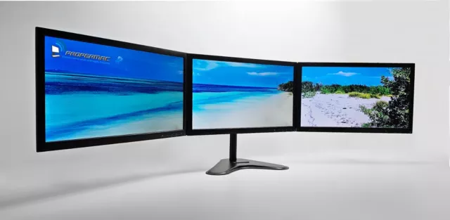 TRIPLE MONITOR MULTI SCREEN SETUP Lenovo Set 3 x 23" 1920 x 1080 HDMI DP