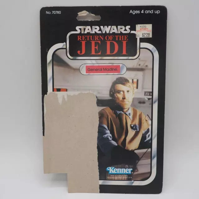 Vintage Star Wars Général Madine 65 Arrière Cardback