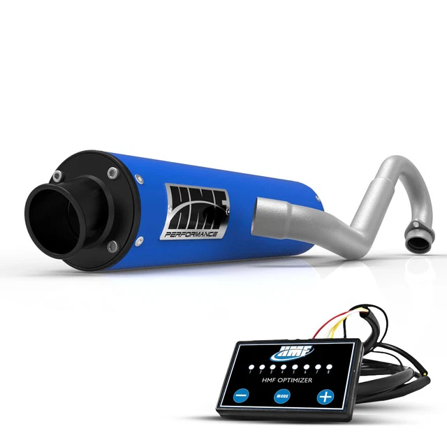 HMF Yamaha YFZ 450R Full Exhaust Candy Blue w/Bk Turn Down + EFI (09-23)