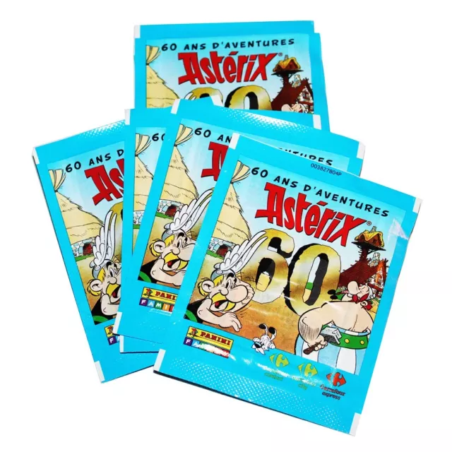 Ensemble de 20 pochettes Panini Astérix 60 ans d'aventures Carrefour