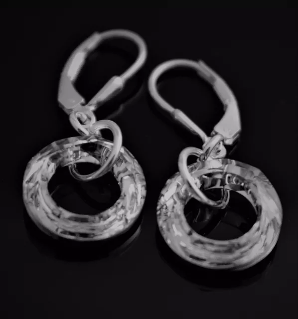 Earrings Made with 14mm Cosmic Rings Swarovski Crystal Elements. S. Silver parts