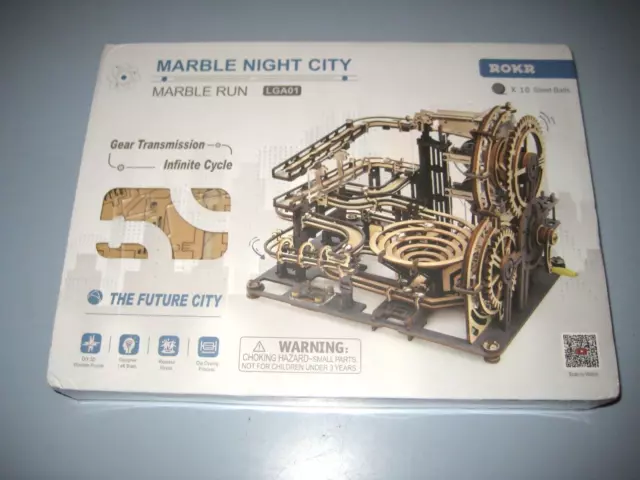 Marble Night Future City 3D Wooden Puzzle Rokr Marble Run 10 Steel Balls Lga01