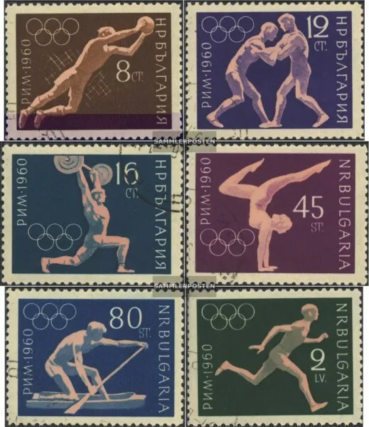 Bulgarien 1172-1177 (kompl.Ausg.) gestempelt 1960 Olympische Sommerspiele