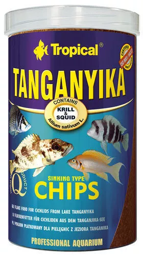 Tropical Tanganica Chips 1000 ML Mangime per Pesci Ciclidi Fodera Persico Africa