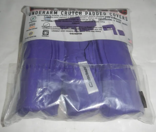Crutcheze Underarm Crutch Padded Covers Hand Grips Purple Crutches Pads 2