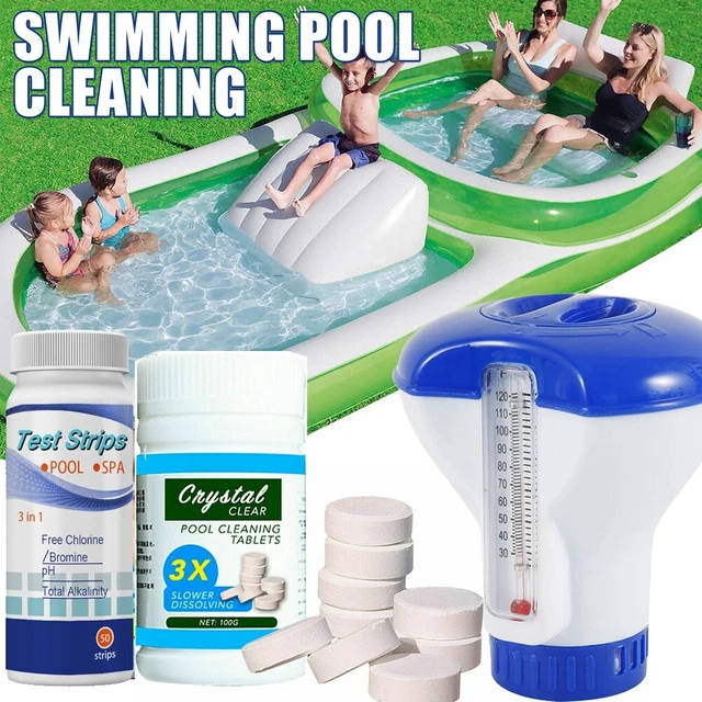 100 TABLETS POOL Cleaning Tablet Floating Chlorine Hot Tub Chemical