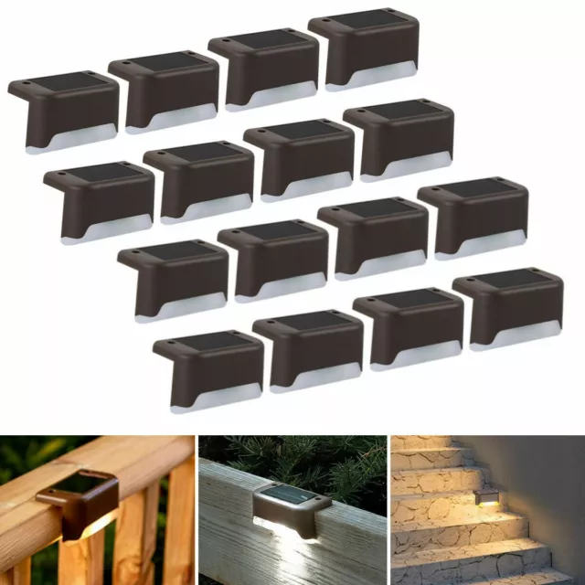 Lot of 16 - Solar Powered Dusk to Dawn LED Outdoor Deck Light Stair Step Light