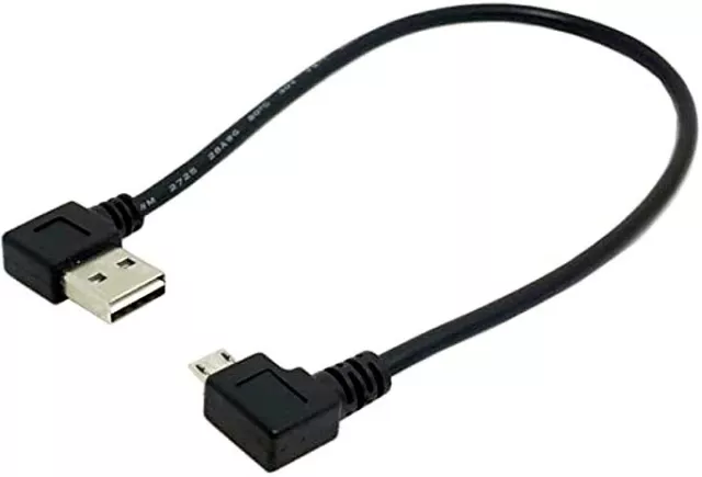 Cable USB / Micro USB 90° 25 cm Charge + Donnée - Charging & Data Right Angle