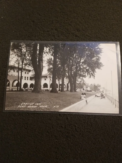 Port Huron Michigan Gratiot Inn RPPC Vintage Postcard