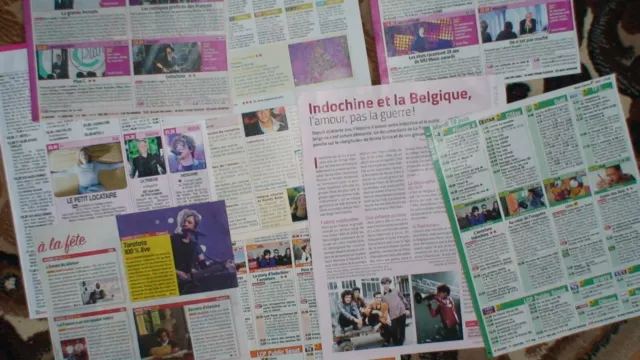 NEW !! LOT Articles de PRESSE  --  Le Groupe  INDOCHINE  --  9 Pages !! --