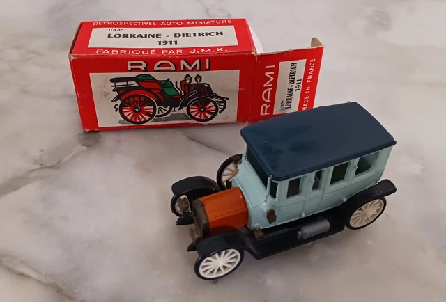 Miniature RAMI JMK N°24 Lorraine Dietrich 1911 - échelle 1/43, Boîte D'origine
