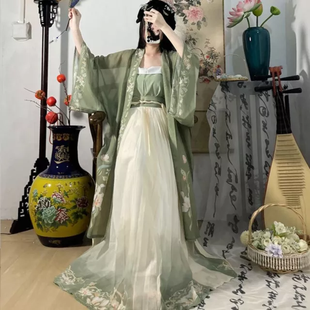 Polyester Song Dynasty Print Fairy Dresses Song Dynasty Printed Hanfu  Travel