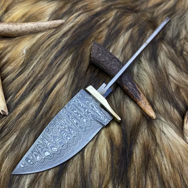  Hand Forged Damascus Steel Blank Blade 8.00 Hunting