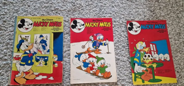 11 Micky Maus Comic hefte Walt Disneys 1974 75 76 77 84 85