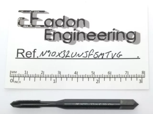 No.10 x 32TPI UNJF (Unified National J Fine) Spiral Point M/c Tap, HSS. By OSG.