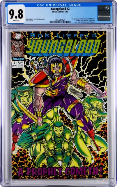 Youngblood #2 CGC 9.8 (Jun 1992, Image) Rob Liefeld, 1st Shadowhawk & Prophet