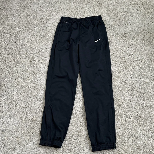 Nike Kids Size Large Black Dri-Fit Jogger Style Pants Zip Pockets and Ankles