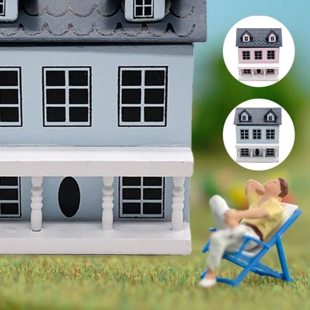 Wood Building Villa Miniature DIY Dollhouse Handmade Doll Houses Playing House