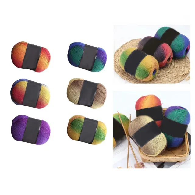 Hilo de lana arco iris grueso y duradero para sombreros tejidos a mano abrigos y bufandas