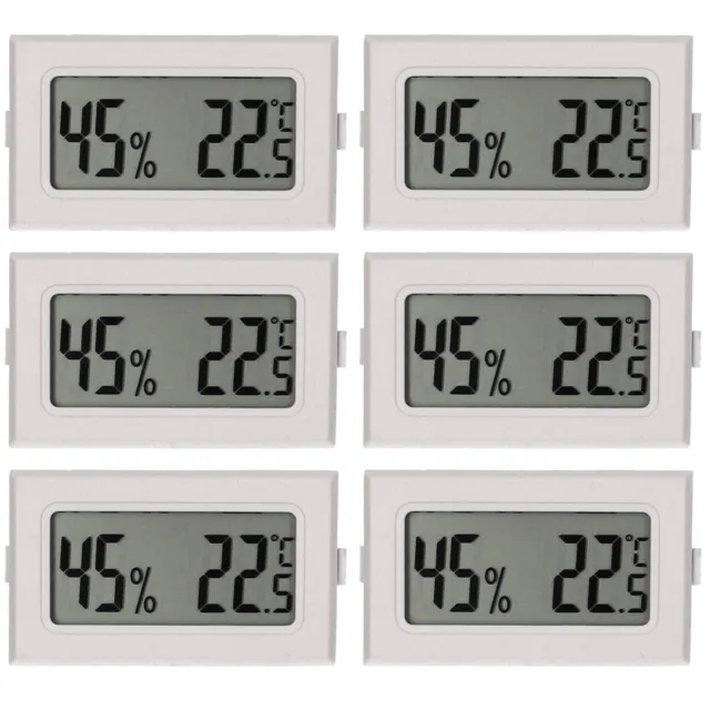 6x Mini LCD Termo-Higrómetro Temperatura Humedad Del Aire Medidor Termómetro