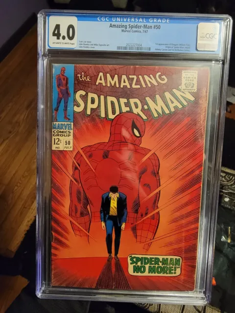 Amazing Spider-Man 50 ( CGC 4.0 ) 1st appearance Kingpin 1967