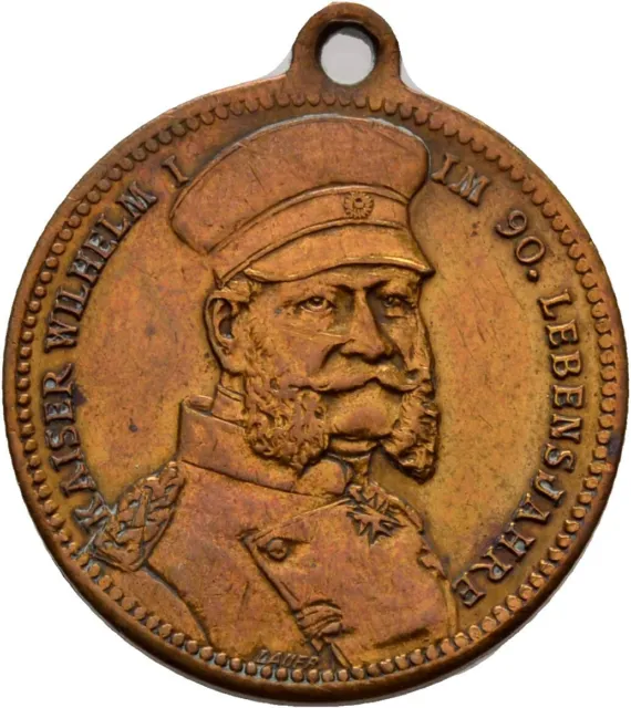 Preussen Medaille 1897 Bronze Wilhelm I., 24 mm/ 4,9 g  Original #PKL264