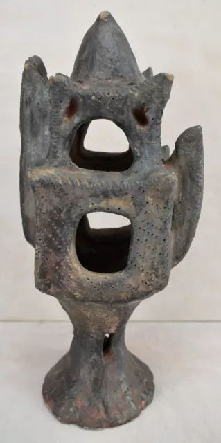Very Rare Antique Yemen Jewish  Ancient Clay Incense Burner
