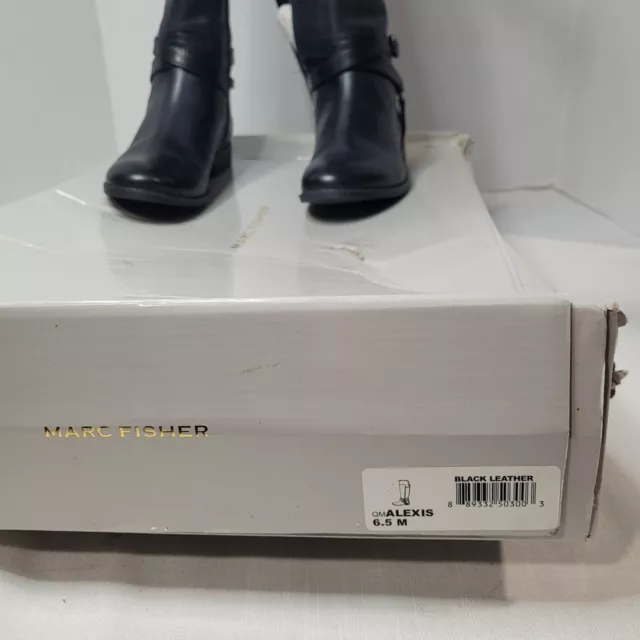 Marc Fisher Black Riding Boots Knee High Alexis Sz. 6.5 New W/Box