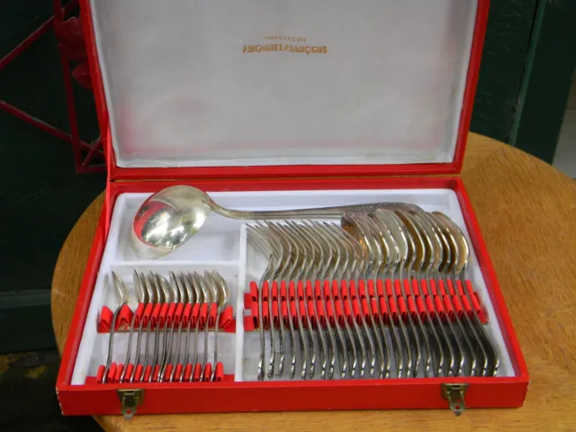 François Frionnet 37 Piece Household Silver Louis XV Silver Plated Silver Silver