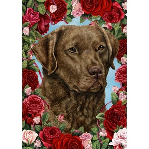 Roses Garden Flag - Chesapeake Bay Retriever 197011