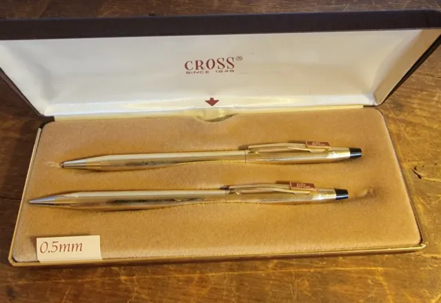 Vintage Dr Pepper Cross 10k Gold Filled Rolled Ballpen & Pencil Set