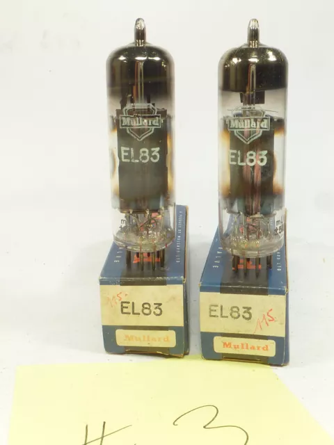 one pair EL83 Mullard audio power output pentode tube valve, NOS & NIB